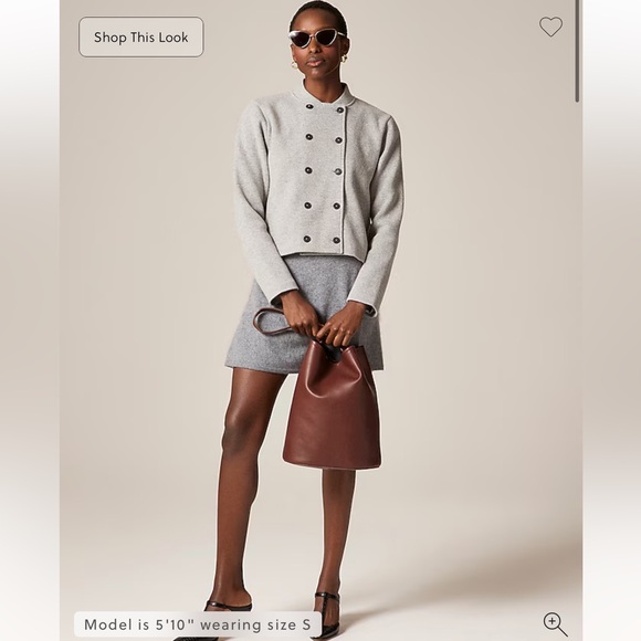J. Crew Jackets & Blazers - J.Crew Double-breasted jacket in knit wool blend Med Heather Grey